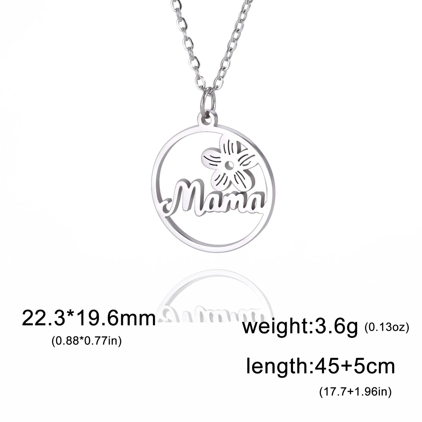 COLLIER MAMAN OR ET ARGENT